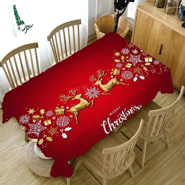 Tala de mesa Tolera de mesa de Natal Red Retangular Home Dining Coffee Decoration Nappe