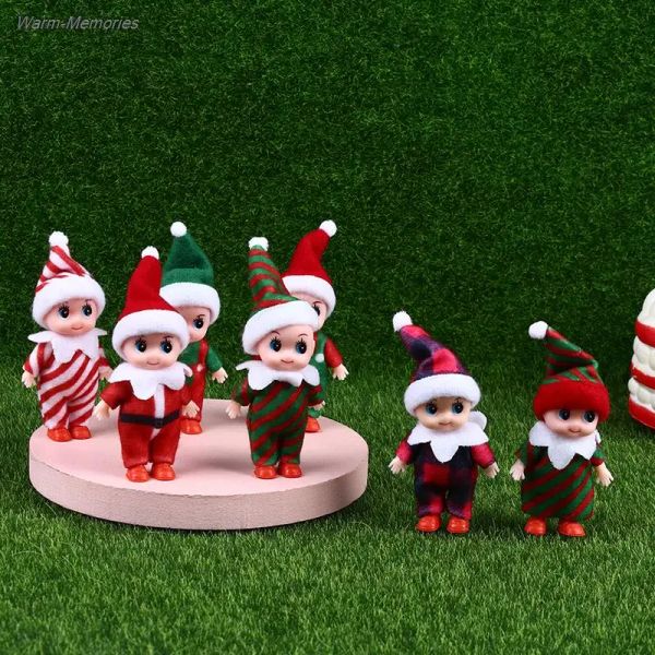 1pc 7/8/9/9/9,5 cm Kleinkind Baby Elf Puppen mit beweglichen Armen Beinpuppen Haus Accessoires Weihnachtspuppen Baby -Elfen Spielzeug für Kinder