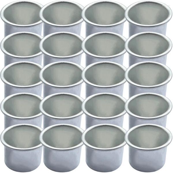 Mum tutucular 20pcs diy kokulu bardak alaşım konik tutucu metal balmumu kabı