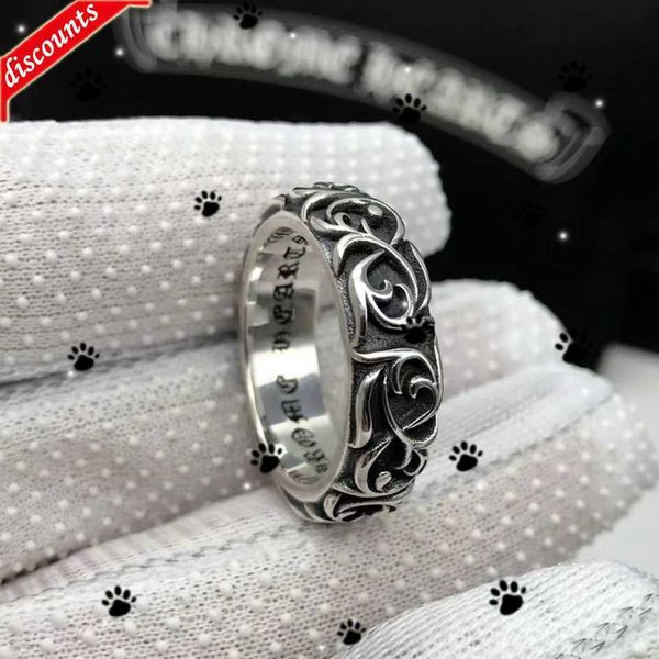 Tasarımcı CH Çapraz Kromlar Marka Yüzüğü Erkekler İçin Marka Halkası Kadın Unisex Desen Titanyum Çelik Erkek Moda Takı Holl Classic Heart Classic Rings Lover Hediyeler Yeni G6RU 81WR