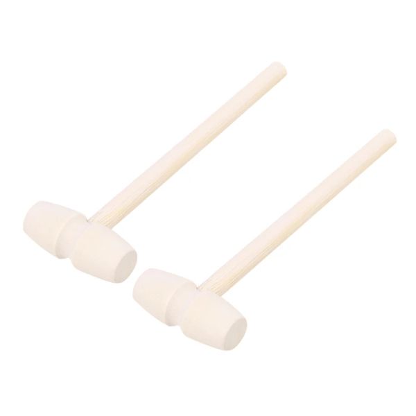 652f 10x/set hammers de madeira brinquedos práticos mini martelo marrelet liso laca acabada ferramenta para coração quebrável de chocolate