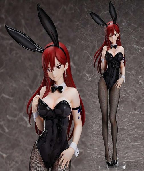 Eylem 2022 47cm Japon heykelcik anime peri kuyruğu erza scarlet tavşan kızı pvc aksiyon figürü seksi kız koleksiyon modeli oyuncaklar4564770