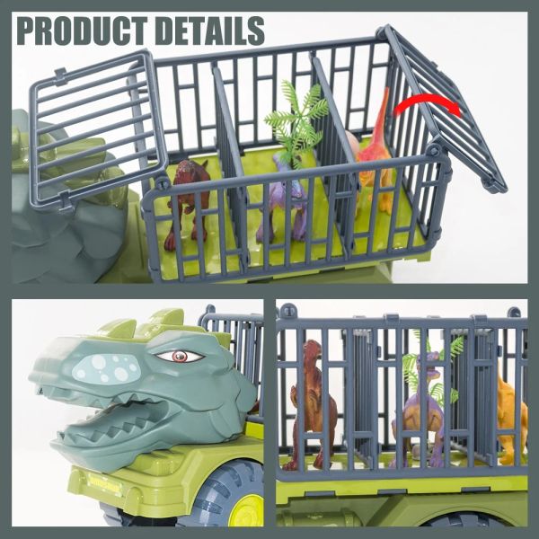 Jungen Auto Toys Dinosaurier Truck Transportträger Fahrzeug Dino Tiermodell Tyrannosaurus Rex LKW Game Kinder Geburtstagsgeschenke