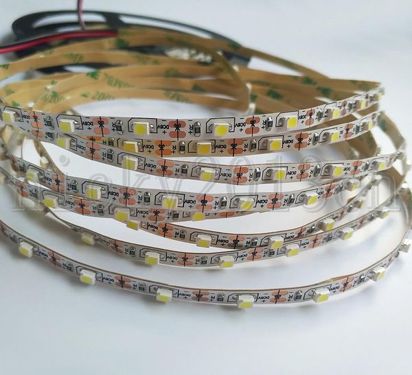 Larghezza 5 mm 5V 3528 Striscia LED LIGHT Flexible Tape Ribbon String IP20 non impermeabile PCB stretto 60ledsm UPER BILT BLIGHT CUSCINE 6045377