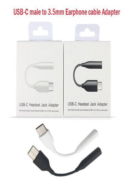 Adaptador original de cabo USB-C para fone de ouvido Tipo de 3,5 mm Tipo C Jack o Male / Fêmea para Samsung Note 10 20 Plus S10 S20 S21 com pacote de varejo7241417