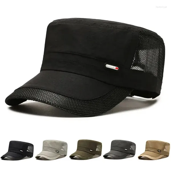 Berets Summer Mesh Quick Dry Dry Flat Cap Mens's Sports Sports Sport