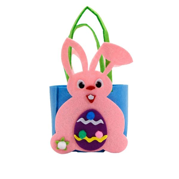 Borsa regalo di Pasqua coniglietto sacchetto regalo per zucchero da zucchero da zucchero felice giorno pasquale per bambini pacchetto caramella per le forniture per feste di compleanno 2024