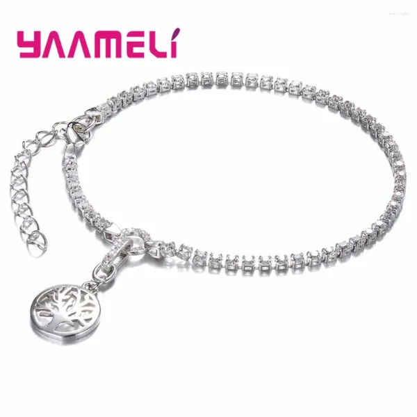 Link braccialetti Bracciale in stile romanticismo naturale 925 Sterling Silver con forma di albero bianco/rosso/rosa/verde/blu/scuro/verde scuro per uomini