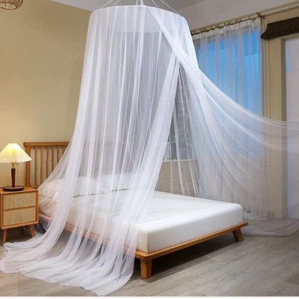 Mosquito Net Canopy Summer Repellente Camping Tenda Terretta piegabile soggiorno camera da letto con stand per letto matrimoniale singolo 240407