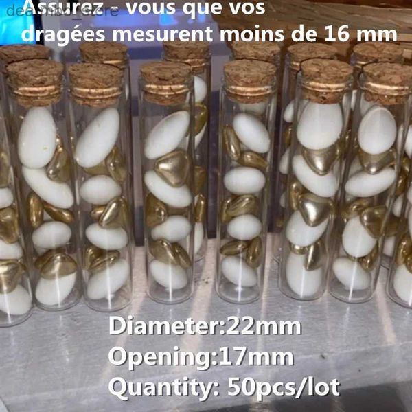 Jarras de comida Caraceiras 50 PCs/lote Diâmetro 22mm Draees Lass garrafa de garra de molho de teste de tubo de teste Small DIY Crafts Tiny Bottle L49