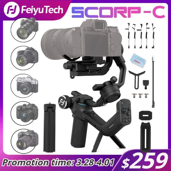 Gimbals Feiyutech Scorpc Gimbal 3AXIS Handheld Stabilisator für spiegellose / DSLR -Kameras für Sony Canon EOS R Panasonic Nikon Fujifilm