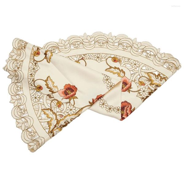 Tale da mesa de mesa bordada rural tonelada de mesa Floral redonda capa redonda Decoração de banquetes 83 83cm/150 150cm/175 175cm para ferramentas domésticas DIY