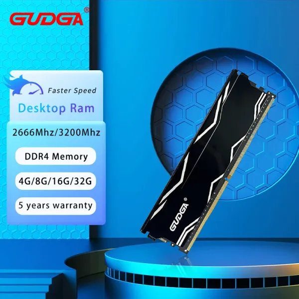 RAMS DDR4 4GB 8GB 16GB 32GB MEMORIA RAM 2666MHz 3200MHz Memory Desktop Memory Ram Memory DDR4 288pin Dimm com dissipador de calor de alumínio