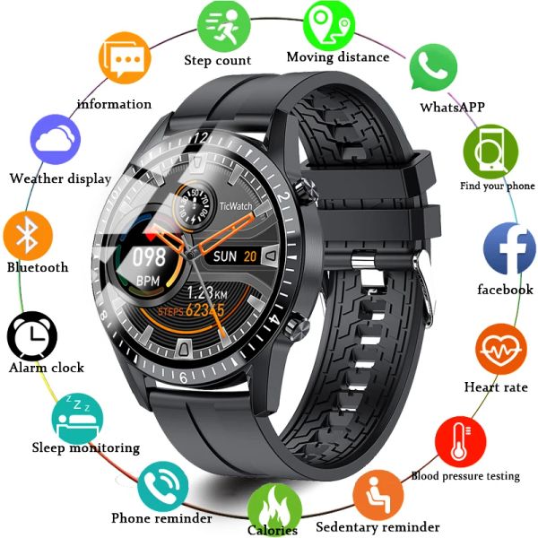 Armbänder 2021 Smart Watch Phone Full Touchscreen Sport Fitness Watch IP68 wasserdichte Bluetooth Compatible für Android iOS SmartWatch Männer