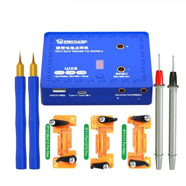 Mechaniker W04 W08 Tragbarer Spot -Schweißmaschine Nickelblech Lithiumbatterie Schweißer für 18650 Batterie iPhone Batteriereparatur