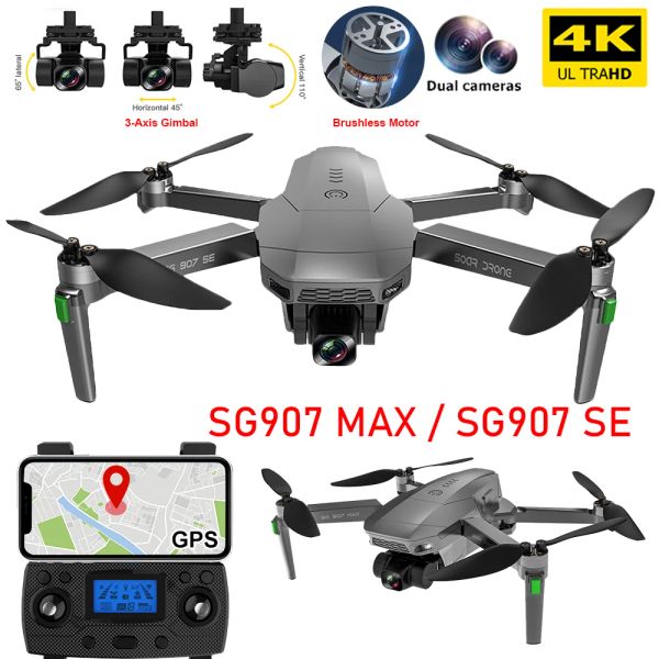 Drohnen SG907 MAX / SG907 SE DROONE 4K Professional GPS 5G WiFI HD CAMERA 3AXIS Gimbal bürstenloser Motor FPV Drone RC Quadcopter gegen SG906