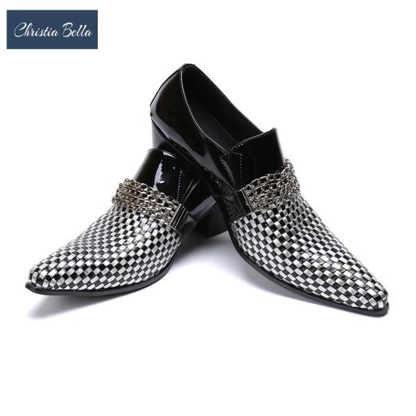 Botlar Christia Bella marka erkek Oxford erkekler deri elbise ayakkabı moda iş erkek ayakkabı elbise sivri ayakkabılar düğün ayakkabıları erkekler için