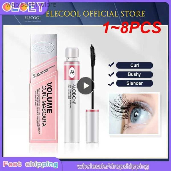 Mascara 1 ~ 8pcs da 12 ml ciglia in fibra mascara nera impermeabile senza soffitto estensione ciglia a ricciolo colossale volume mascara cosmetici eye l49