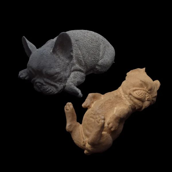 3D SHOPO DE DOGO SILICONE FONCONENTE Decoração de molde Bulldog Sabão chocolate Candy Clay Mold Animal Cake Baking Tools