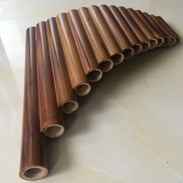 Panflut de bambu artesanal de alta qualidade 15 tubos para a direita /esquerda instrument