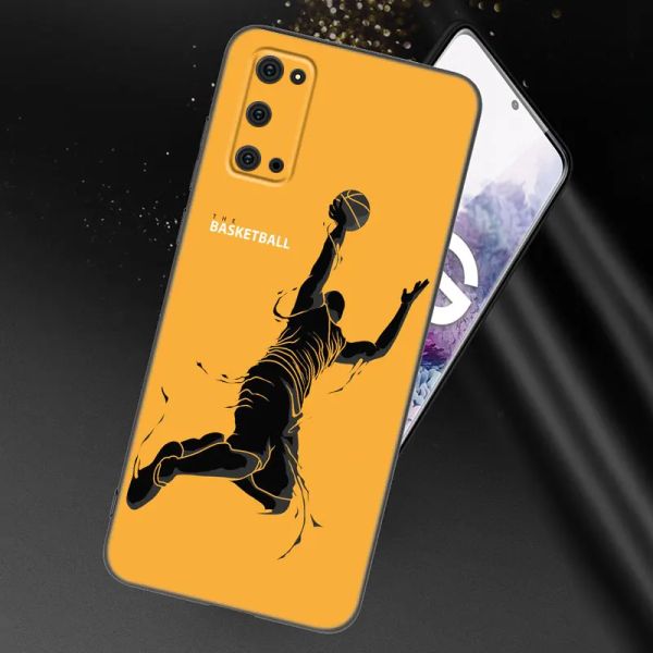 Numero di basket Basket Telefono Custodia per Samsung Galaxy S22 S21 S20 Ultra Fe S10E S10 LITE S9 S8 Plus S7 EDGE MORSE BLACO COPERCHIO