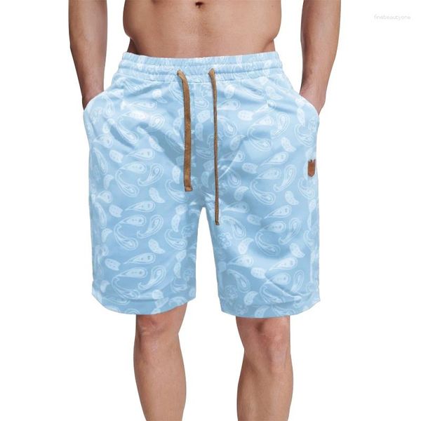 Herren -Shorts 2024 Trend gedruckt lose Strandhosen Sommer Casual Sports Cropped Cropped
