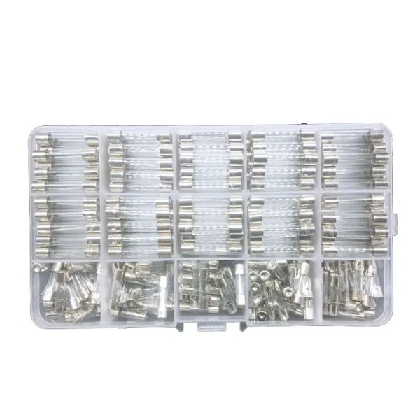 Fusíveis de tubo de vidro de 250pcs fusíveis de vidro rápido 250V 6x30 mm 1a 2a 3a 5a 6a 7a 8a 10a 15a 20a 5x20 mm 1a 5a 10a 15a 20a com claro