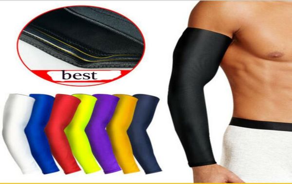 Running Basketball Armband Extended Sport Elbow Sleeve Pad Compression Arm Wärmer Ellbogenschutzstütze Unterstützung für MEN3683386