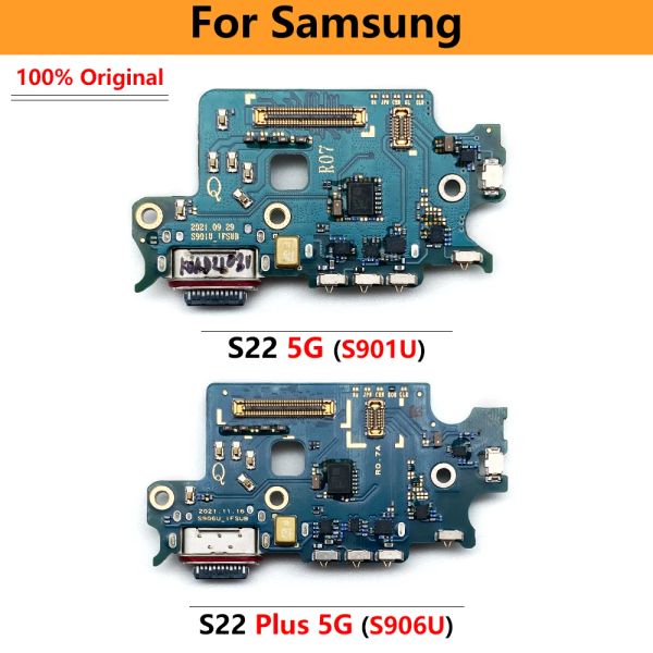 USB -Ladeanschluss -Board Flex für Samsung S22 Plus S22 Ultra S908B S908U S901B S901U S906B S906U Ladeport
