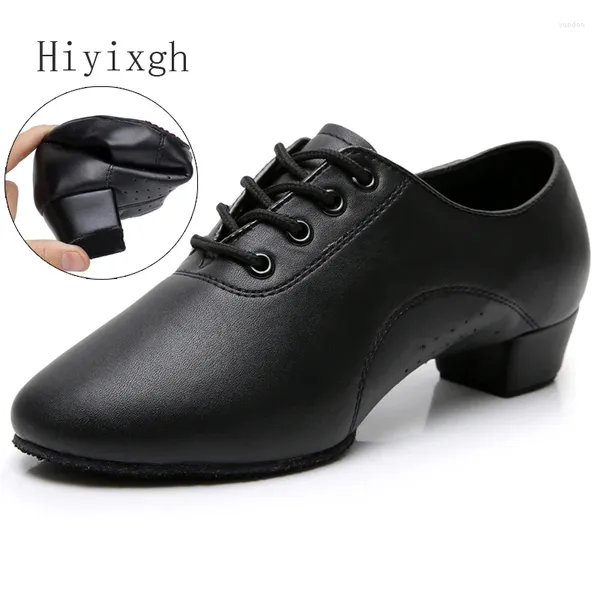 Sapatos de dança Men's Soft Leather Ballroom Latin Children's Adult Professor Jazz Moderno