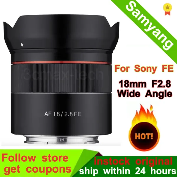 Zubehör Samyang 18mm F2.8 Weitwinkel Autofokus -Objektiv Vollrahmen für Sony Fe Mount Microsing Camera A7R4 A7M3 A7S3 A7RIII A7 A7R A6600