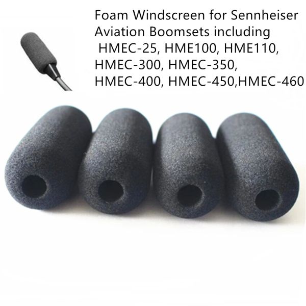 Accessoires 10pcs Hochwertige dichte Mikrofonschaum -Windschutzscheiben -Mikrofonabdeckungen Schwamm Windschutzscheibe für HMEC25 HME100 HME110