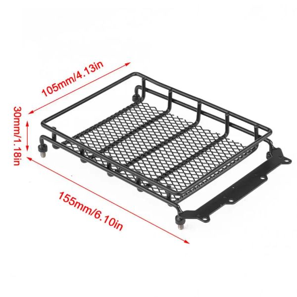 3 dimensioni di portabaghi metallici Giaclancia per vettore per bagagli per assiale SCX10 TRAXXAS TRX4 RC4WD D90 TAMIYA CC01 1/10 RC Crawler Auto Auto