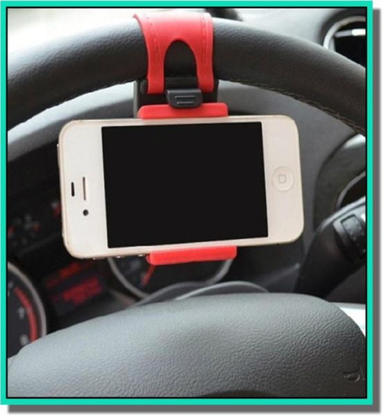 Universal Car Robereling Wheel Holder Smart Clip Car Mount para Smart Mobile Samsung Cell Phone Holder com Retail4383881