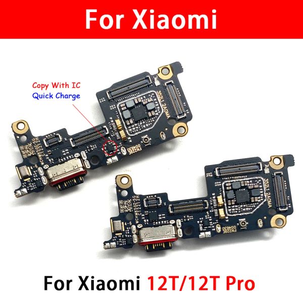 Neue USB -Ladegerät Dock Stecker Socket -Stecker Ladeanschluss Mikrofon Flex -Kabel -Ersatzteile für Xiaomi Mi 11t 12T 12 Pro