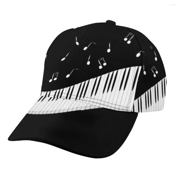 Ball Caps Unisex Outdoor Sport Sonnenschutzmittel Baseballhut Running Visor Cap Piano Keyboard und Notizen