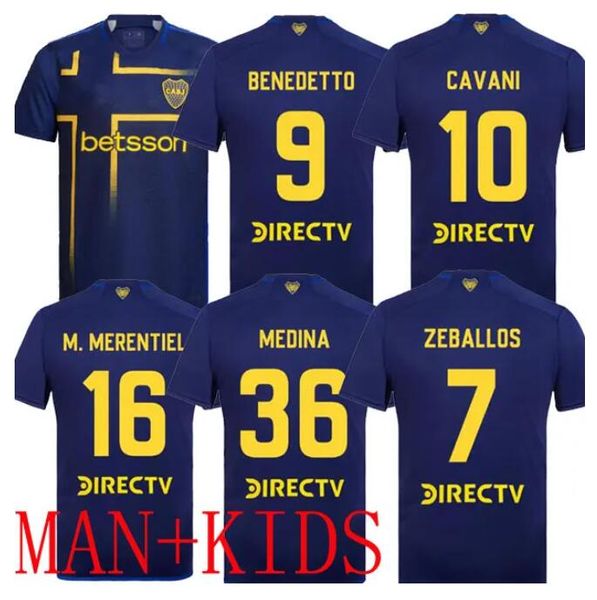 Cavani Boca Juniors Üçüncü Futbol Formaları 2024 2025Maradona Benedetto Marcos Rojo Carlitos de Rossi Tevez Salvio Barco Janson Medine 24 25 Futbol Gömlek Mavi