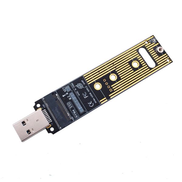Muhafaza M.2 NVME SSD - USB - USB ADAPTER 10GBPS M.2 NVME - USB Kart Okuyucu M.2 NVME USB3.0 M2 NVME SSD için Harici Test Dönüştürücü