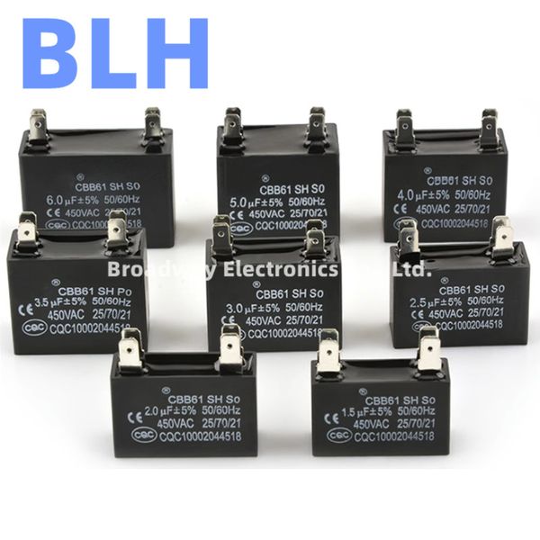 CBB61 AR CONDICIONAL DA UNIDADE EXTERNA CAPACITOR CAPACITOR DE PARTIDA 450VAC 450V 15UF 16UF 18UF 20UF