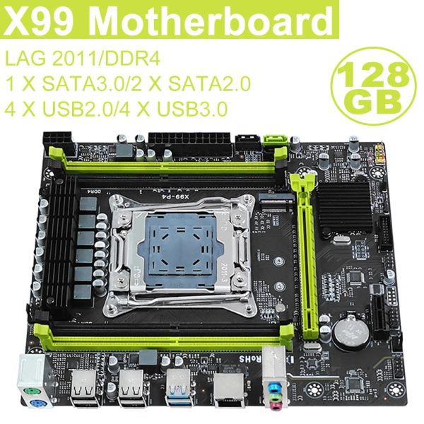 Motherboards X99 LAG 2011 Gaming PC Mainboard Dual Channel DDR4 RAM 128 GB Speicher SATA2.0/3.0 USB 2.0/3.0 2400 MHz für Desktop -Computer