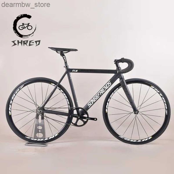 Bikes 700C Fixie Bike 48/52/55 cm Sing Speed Road fester Ausrüstungsrad Fahrradstrecke Pendlerbike Alu Rahmen