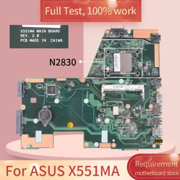 Placa -mãe x551ma notebook mainboard para asus x551 x551m x551ma rev.2.0 n2830 placa -mãe laptop cpu ddr3