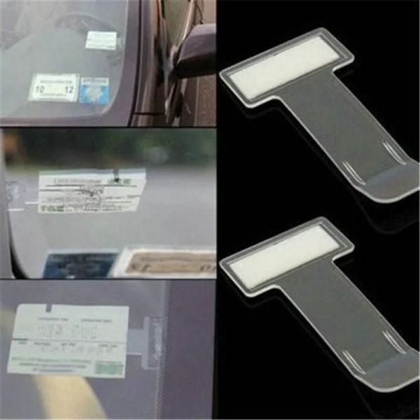 Auto -Parkticket -Clip -Befestigungskartenbillehalter Auto Fenster Windschutzscheibe Glasverschluss Clip Aufkleber Zubehör