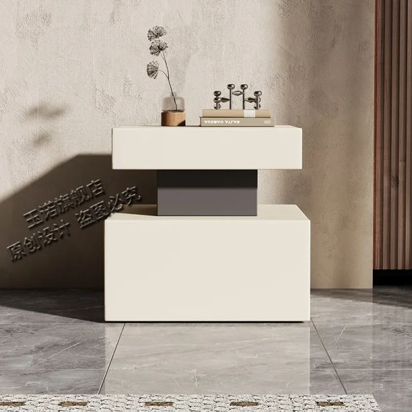Comodino nordico minimalista comodino moderno magazzino moderno legno tavolo da notte di lusso angolare tavolino bianco mobili alla moda