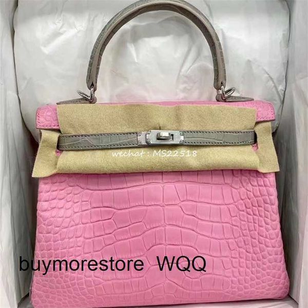 Дизайнерская сумочка 7A подличная кожаная ручная сумочка сумки 7Aquality Cherry Blossom Pink Mix Grey American Square Mistyqqe3zk