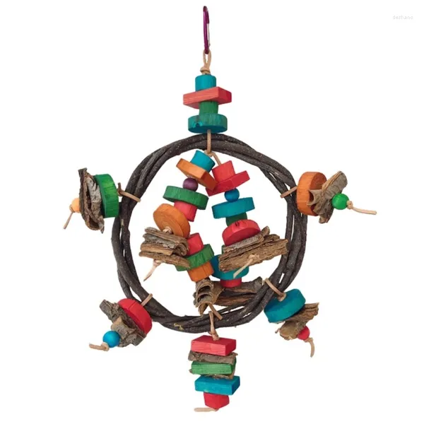 Andere Vogelvorräte Block Spielzeug Birdcage Hängende natürliche Schwungzubehör Brudeln kaubarer Maakaws Hacken G5AB