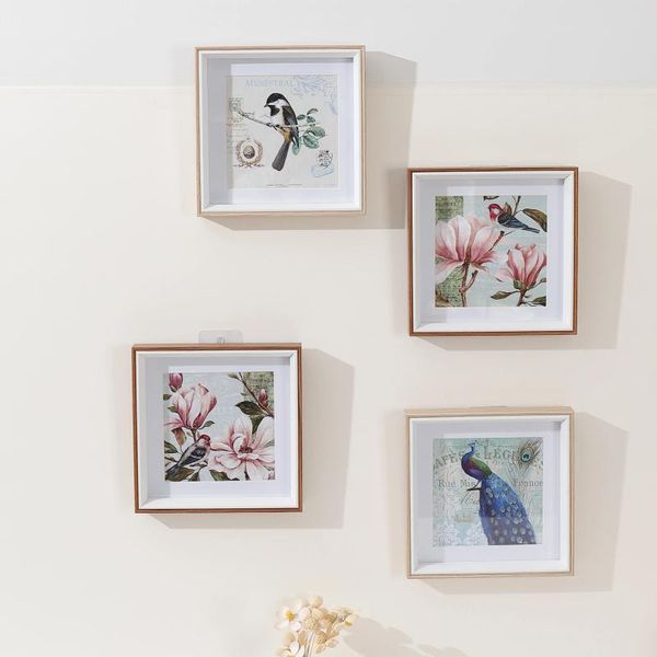 Frames amerikanische Quadratholz dreidimensional Hohlbilderrahmen Blumenwand Hanging Tisch mit POS