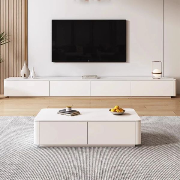 Moderne Konsolenfernseher Ständer Halter Wall weißer Schrank Italienische Lautsprecher Floor TV Ständer Design Mueble Para TV Luxusmöbel