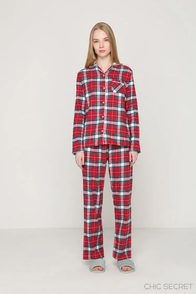 Abbigliamento da casa autunno e donne invernali alla moda in tessuto in flanella in flanella Piame set di pigiama femminile Termico Cotone Sleep abbigliamento abito da sonno