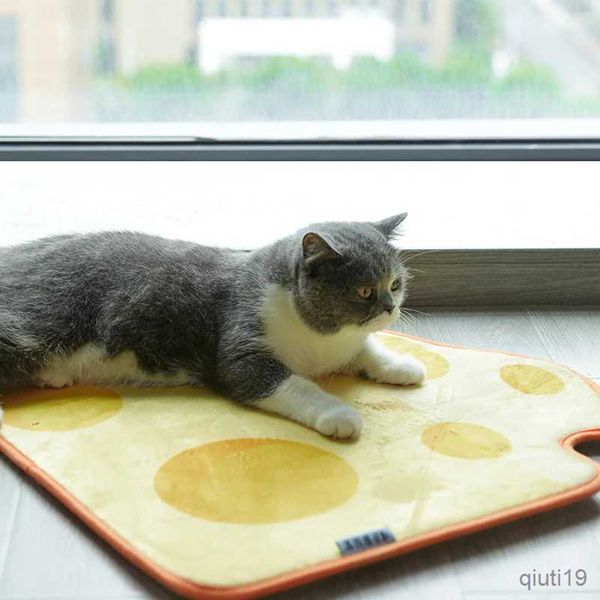 Letti per gatti mobili per formaggio torta gatto pet tappetino per sonno letto per compagnia morbido in cristallo in velluto su larga scala da letto di gatto domestico casa peluche per interno